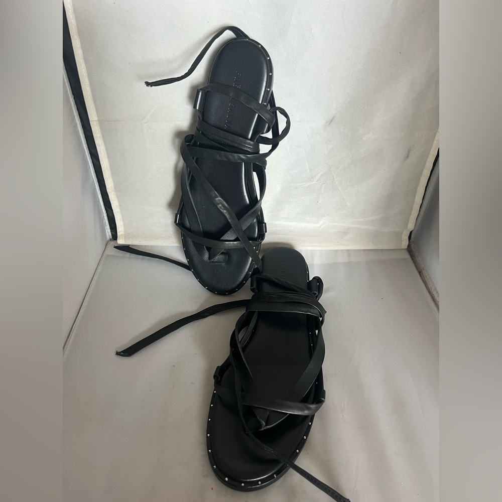 Freda Salvador Black strappy Sandals 10 - Picture 4 of 9